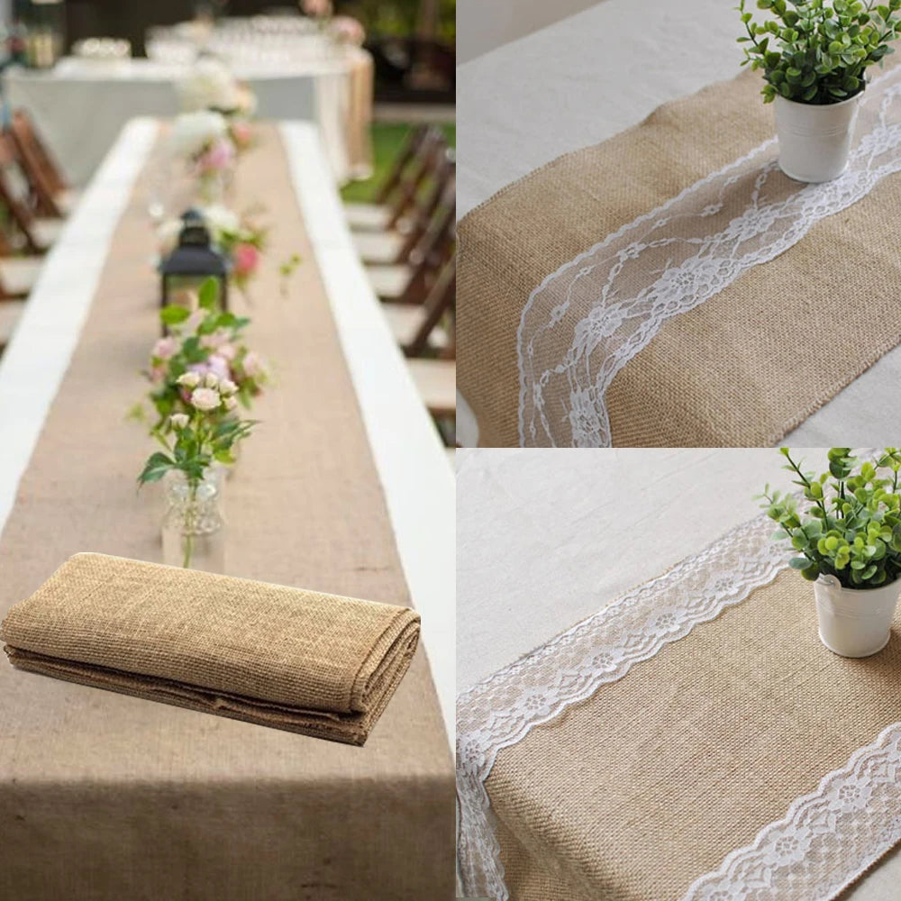 Chemin de table toile de jute