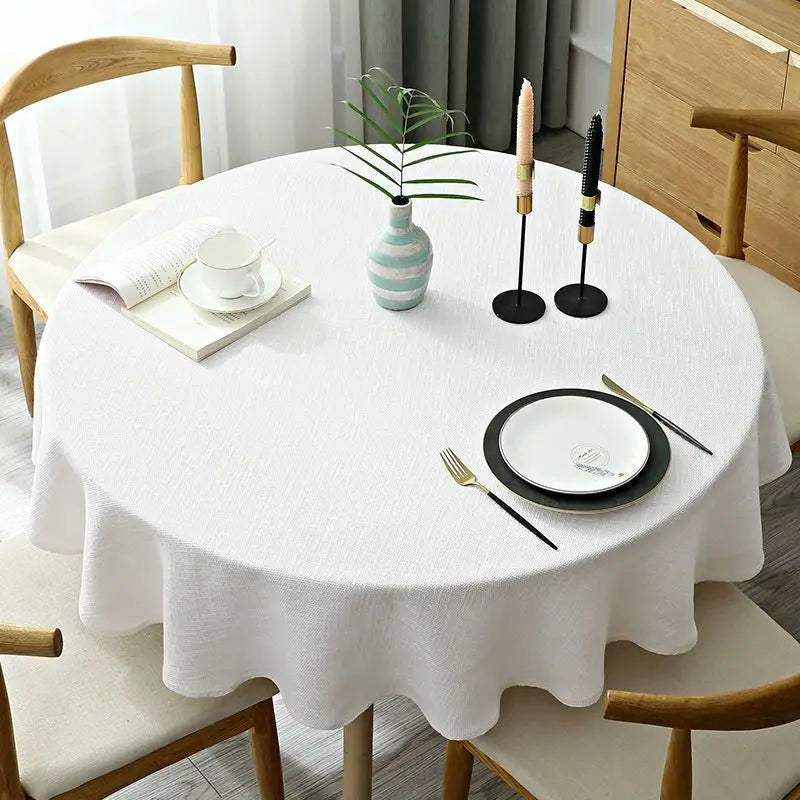 Nappe ronde blanche