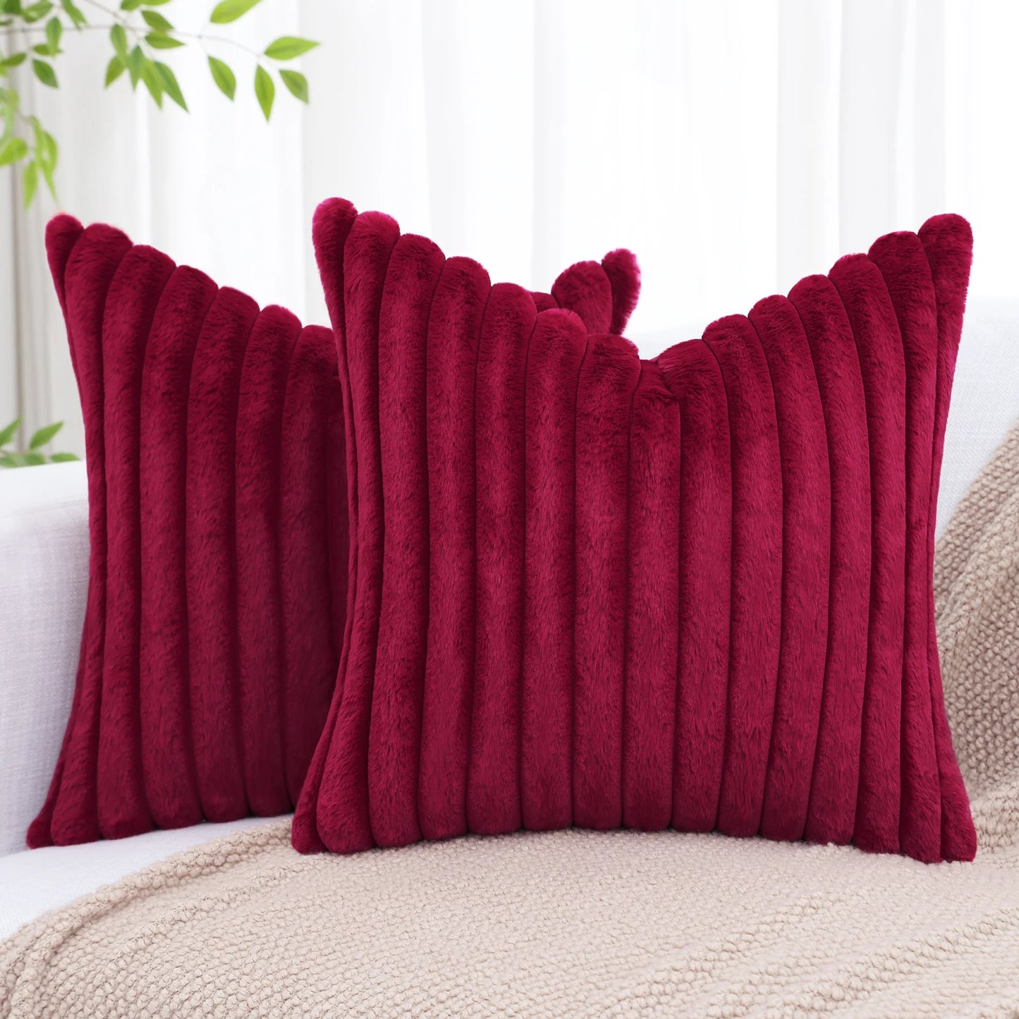 Housse de coussin en velours