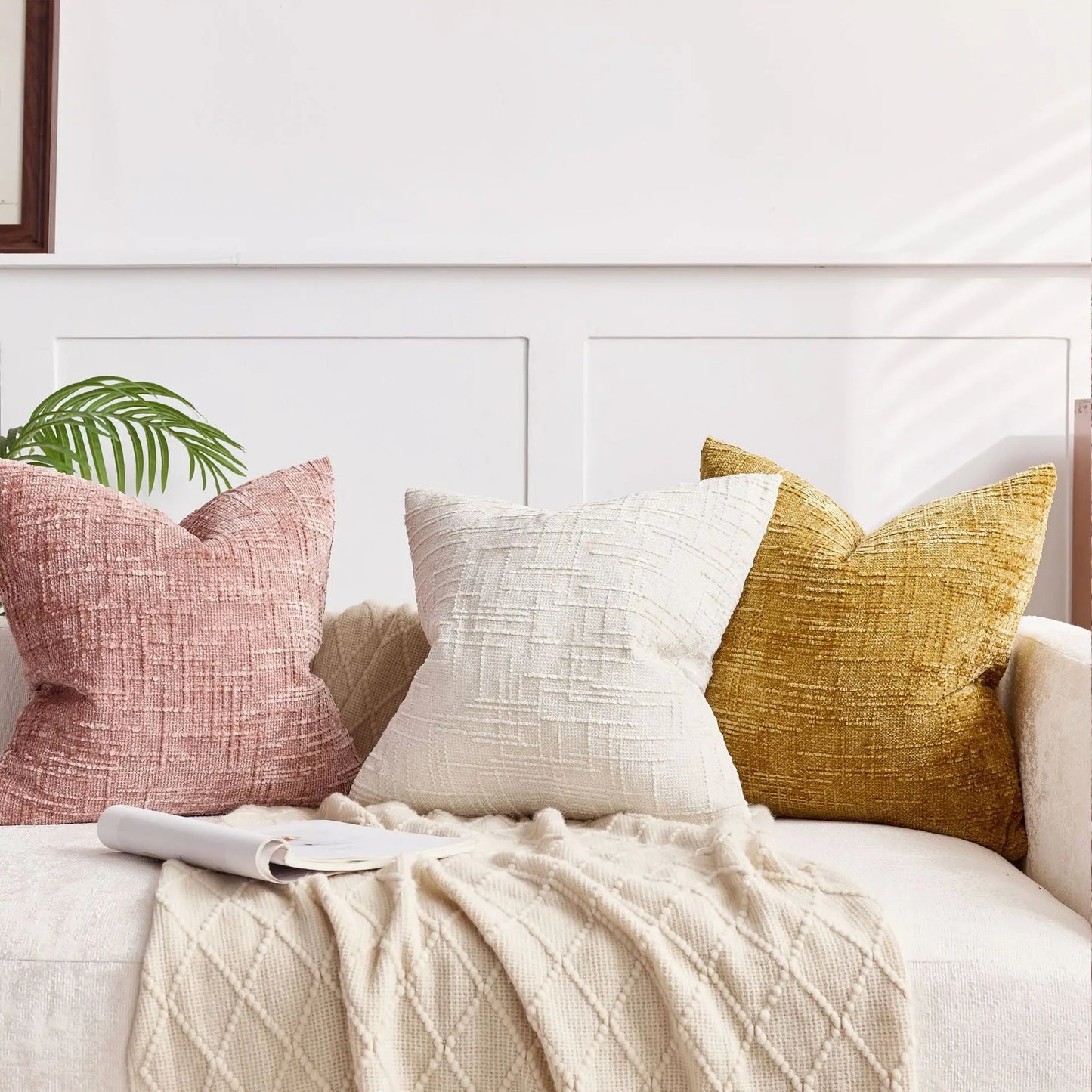 Housse de coussin terracotta