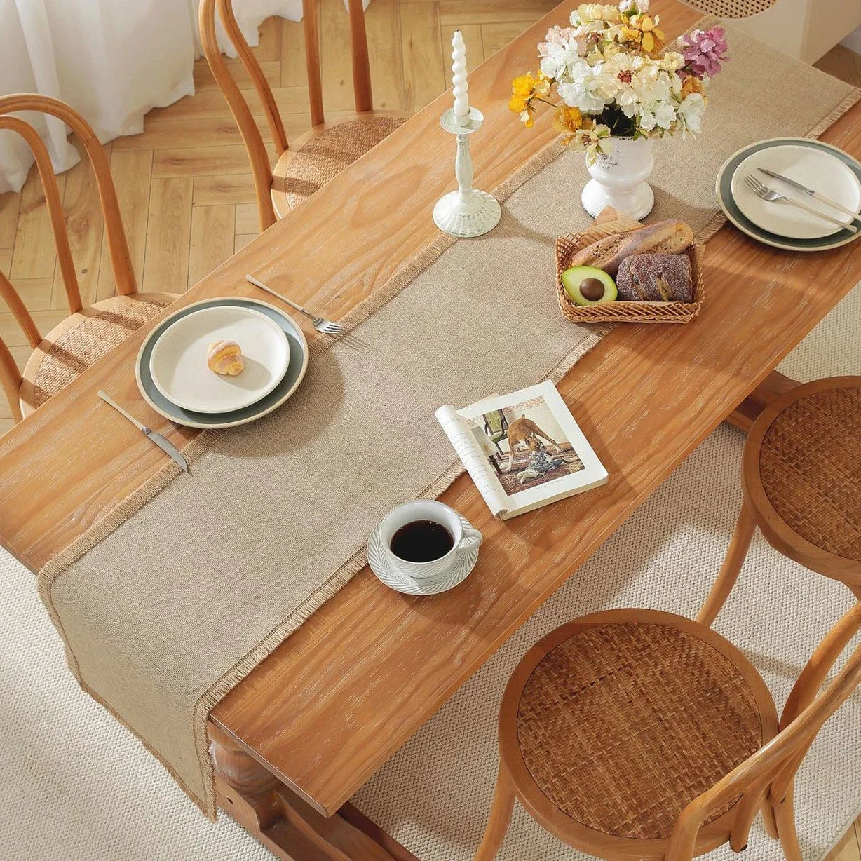 Chemin de table en lin