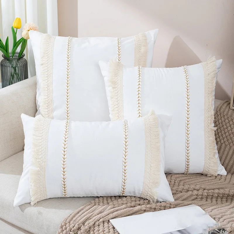 Housse de coussin en lin