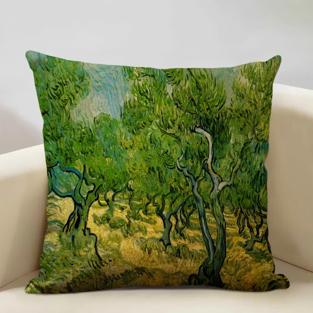 Housse de coussin fleurie