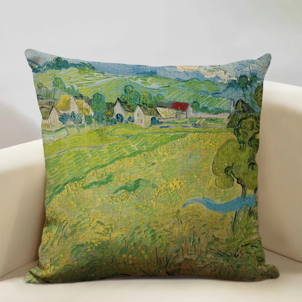 Housse de coussin fleurie