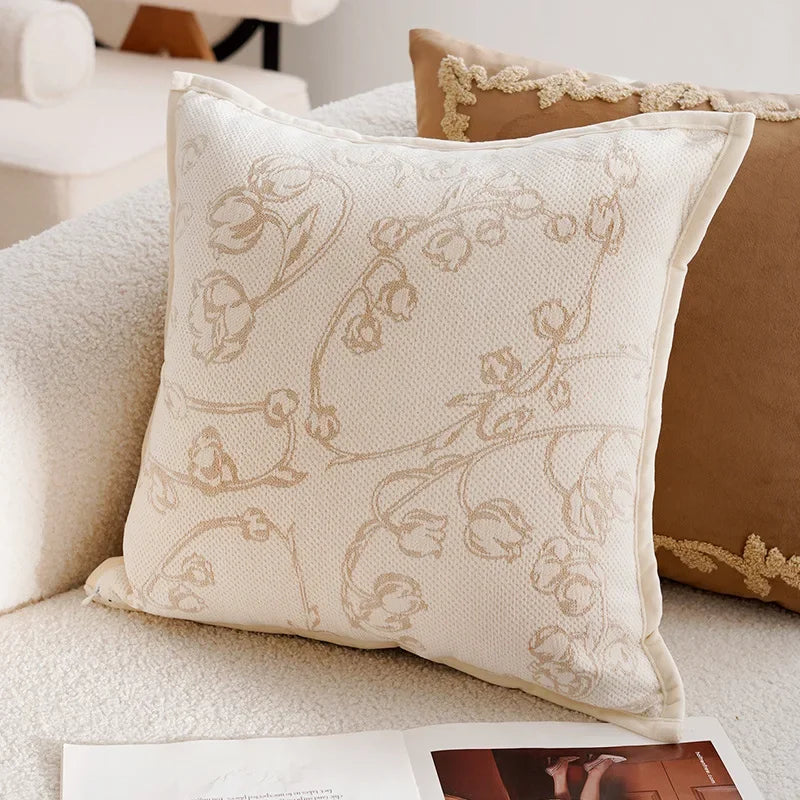 Housse de coussin marron