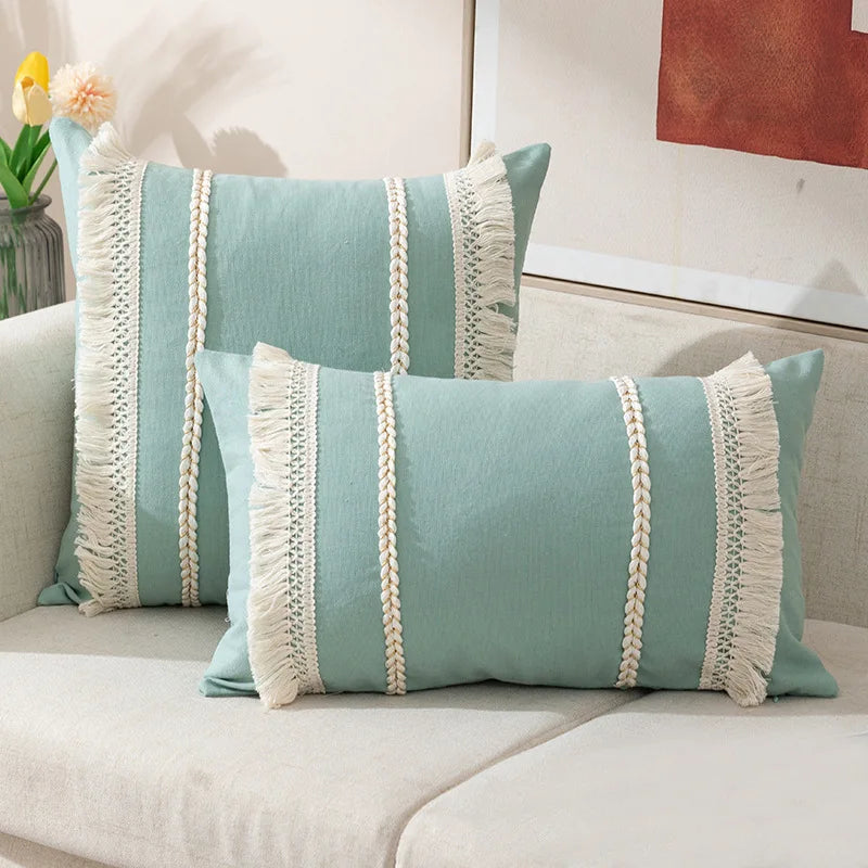 Housse de coussin en lin