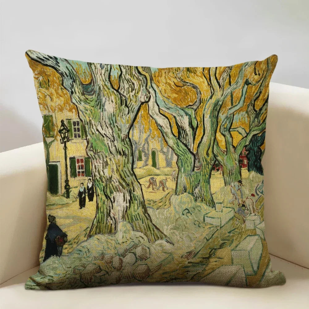 Housse de coussin fleurie