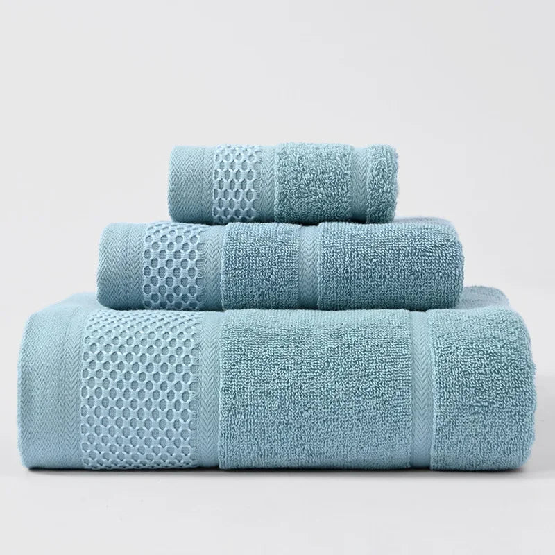 Serviette de bain bleu