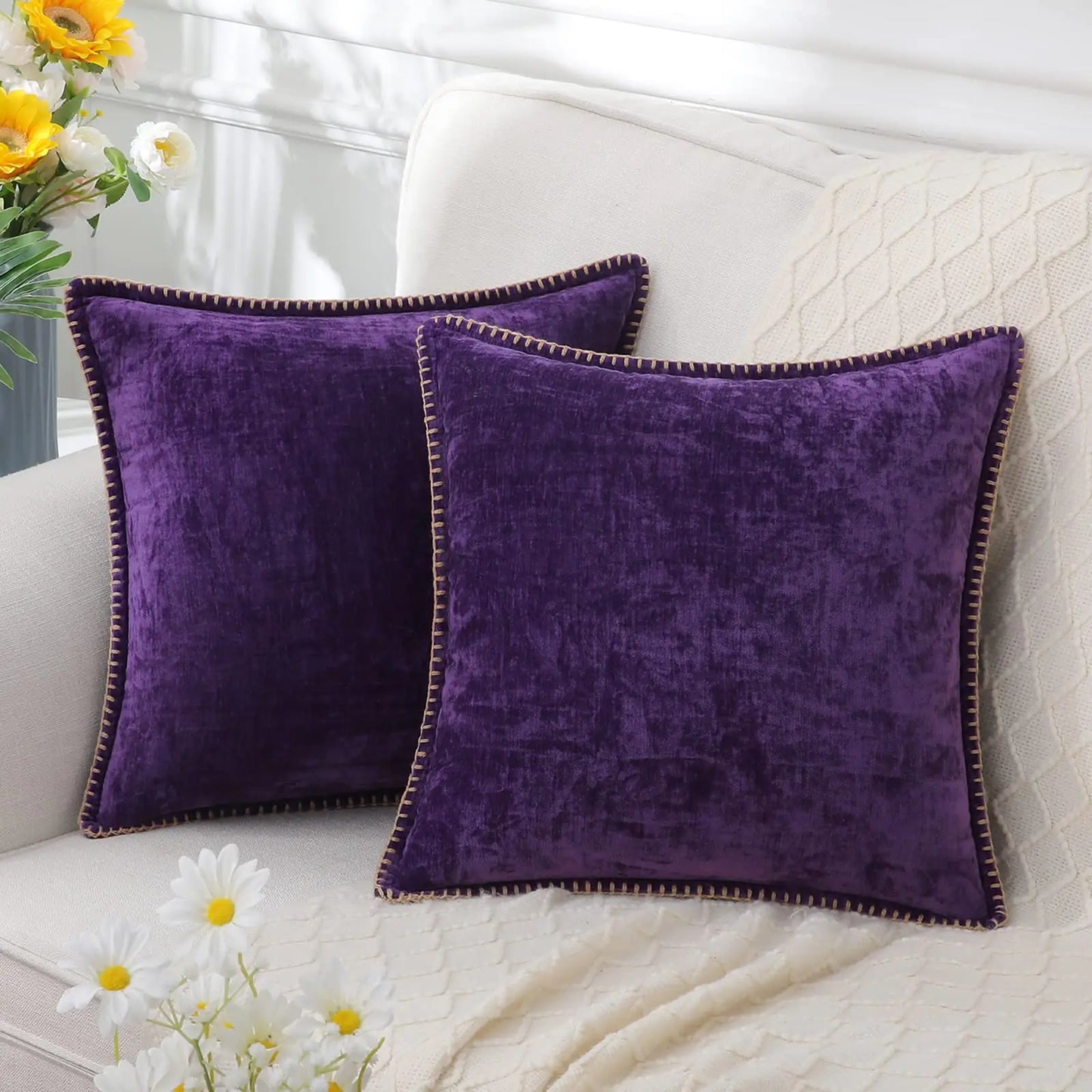 Housse de coussin 60x60 pour canapé