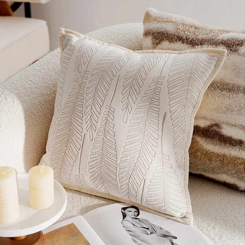 Housse de coussin marron