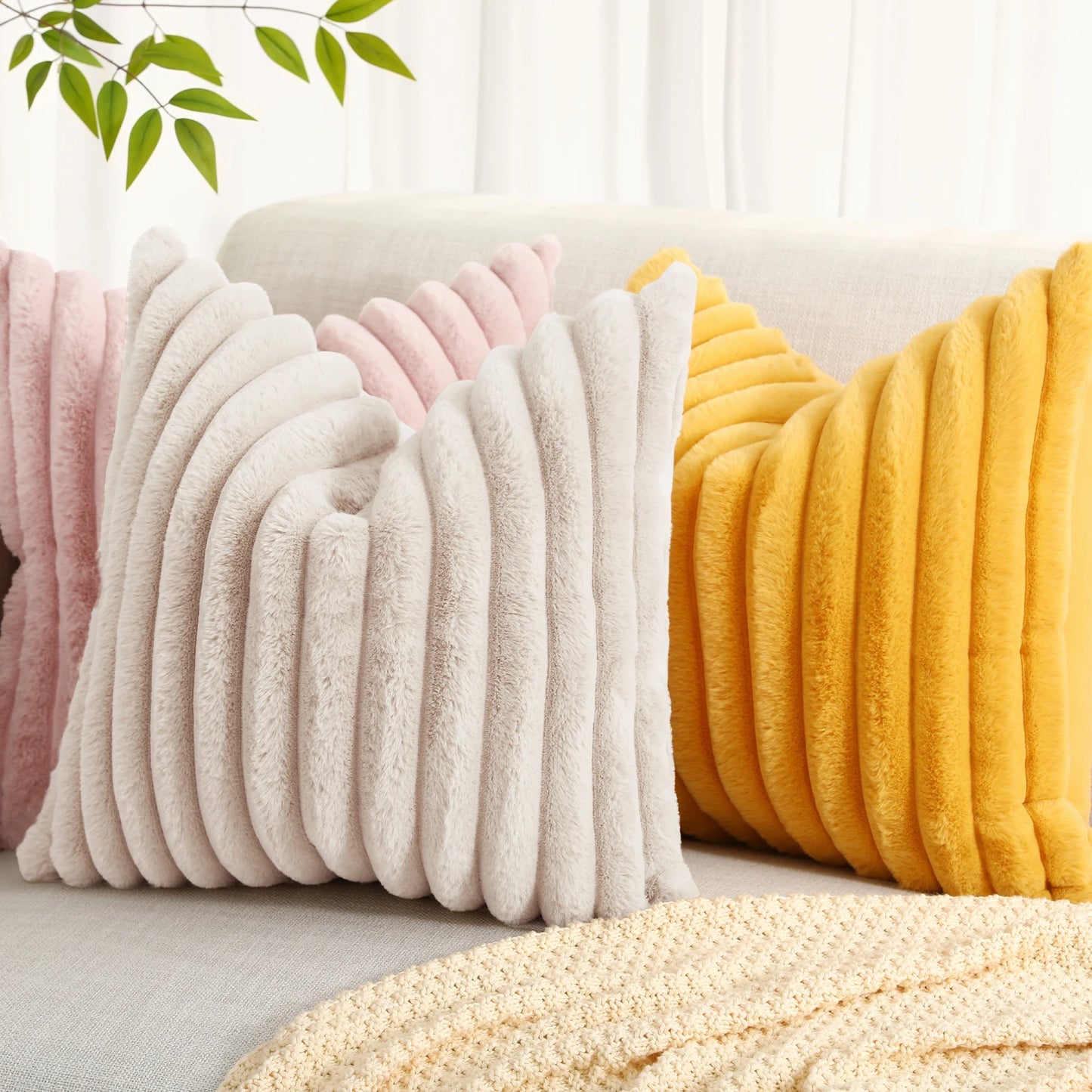 Housse de coussin en velours