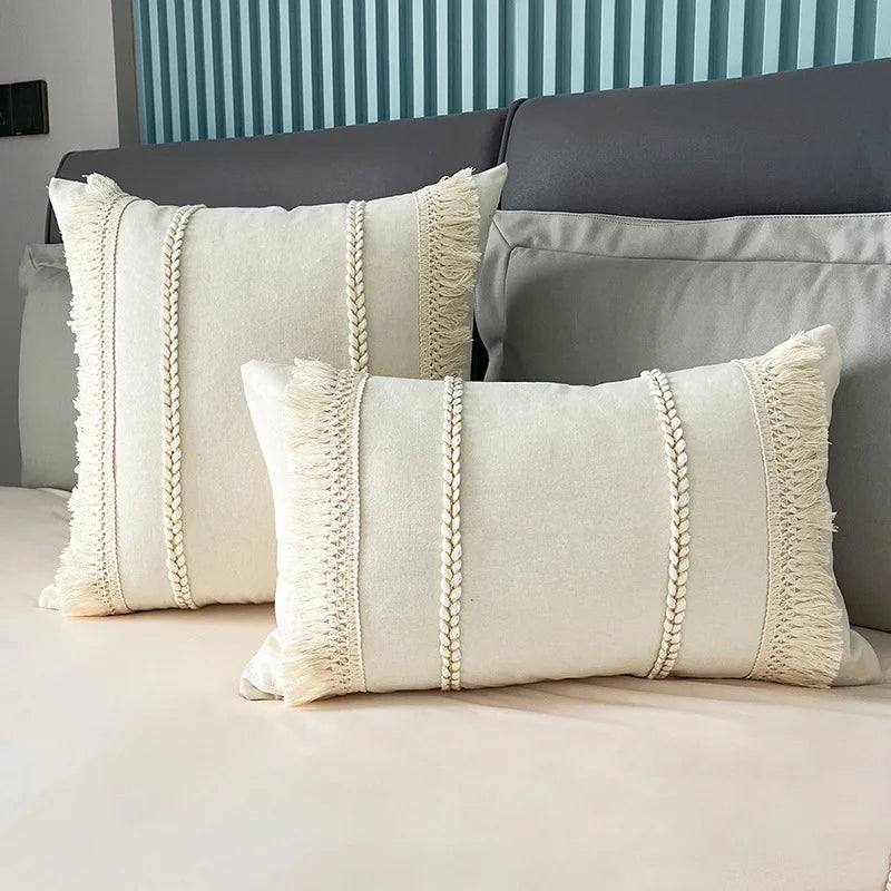 Housse de coussin en lin