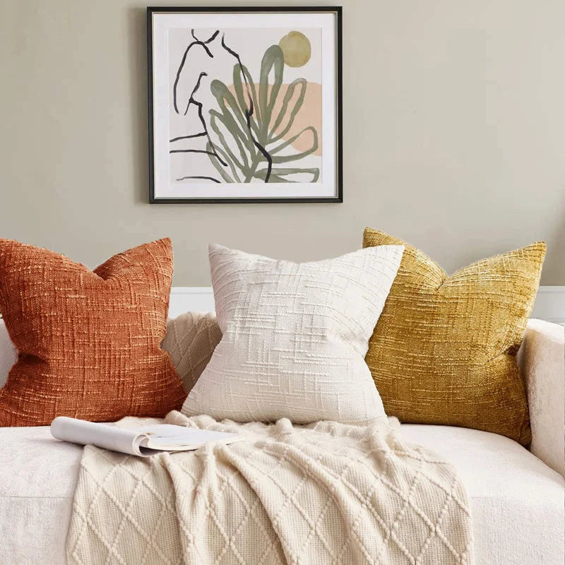 Housse de coussin terracotta