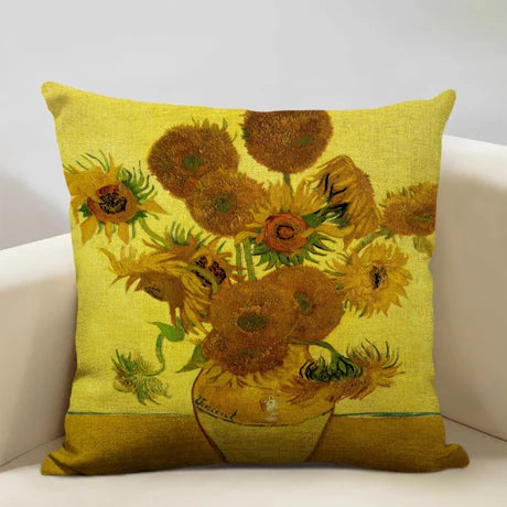 Housse de coussin fleurie