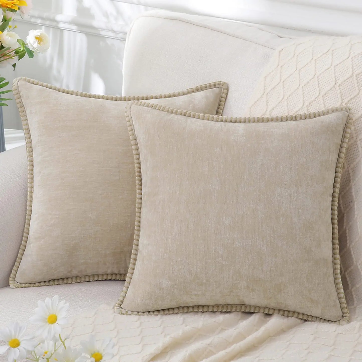 Housse de coussin 60x60 pour canapé