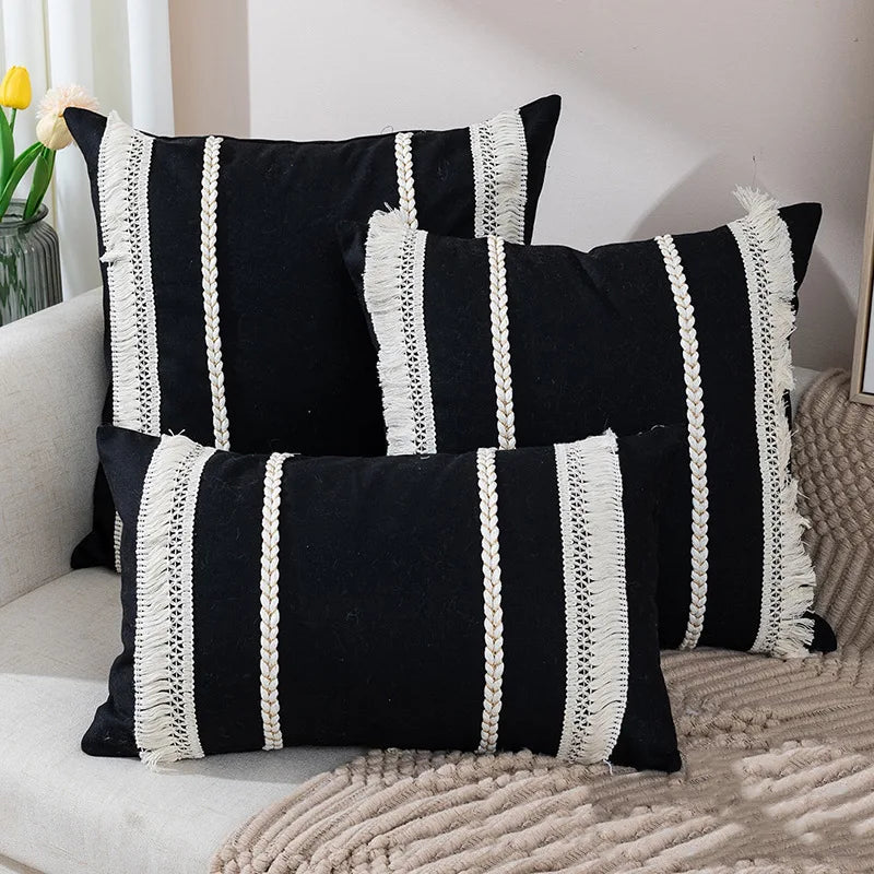 Housse de coussin en lin