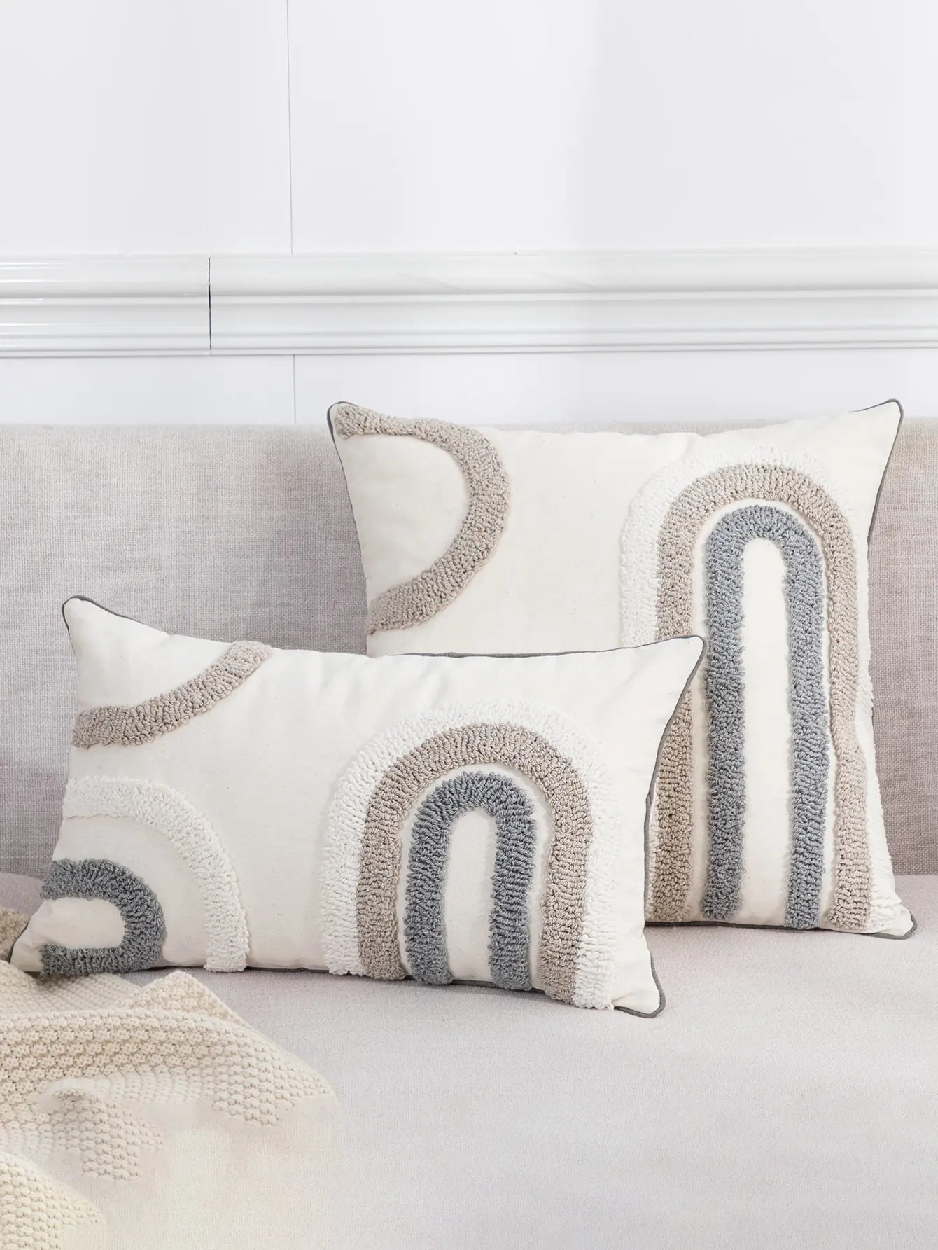 Housse de coussin noir
