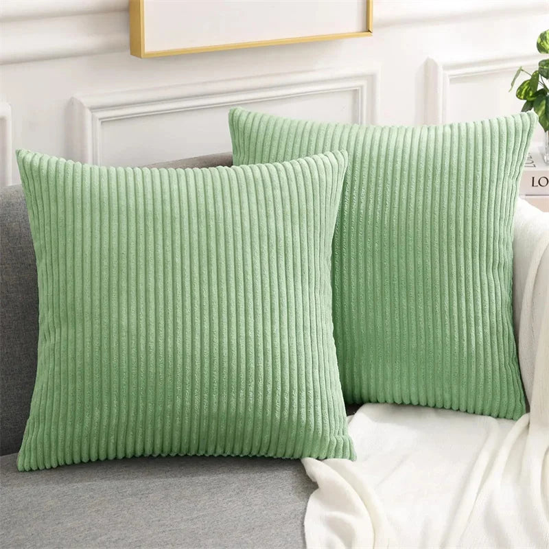 Housse de coussin velours cotelé