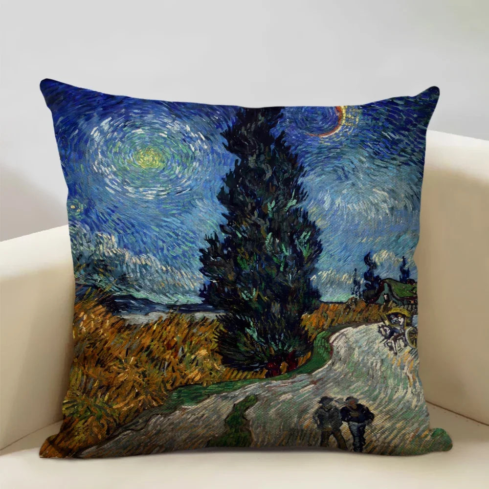 Housse de coussin fleurie