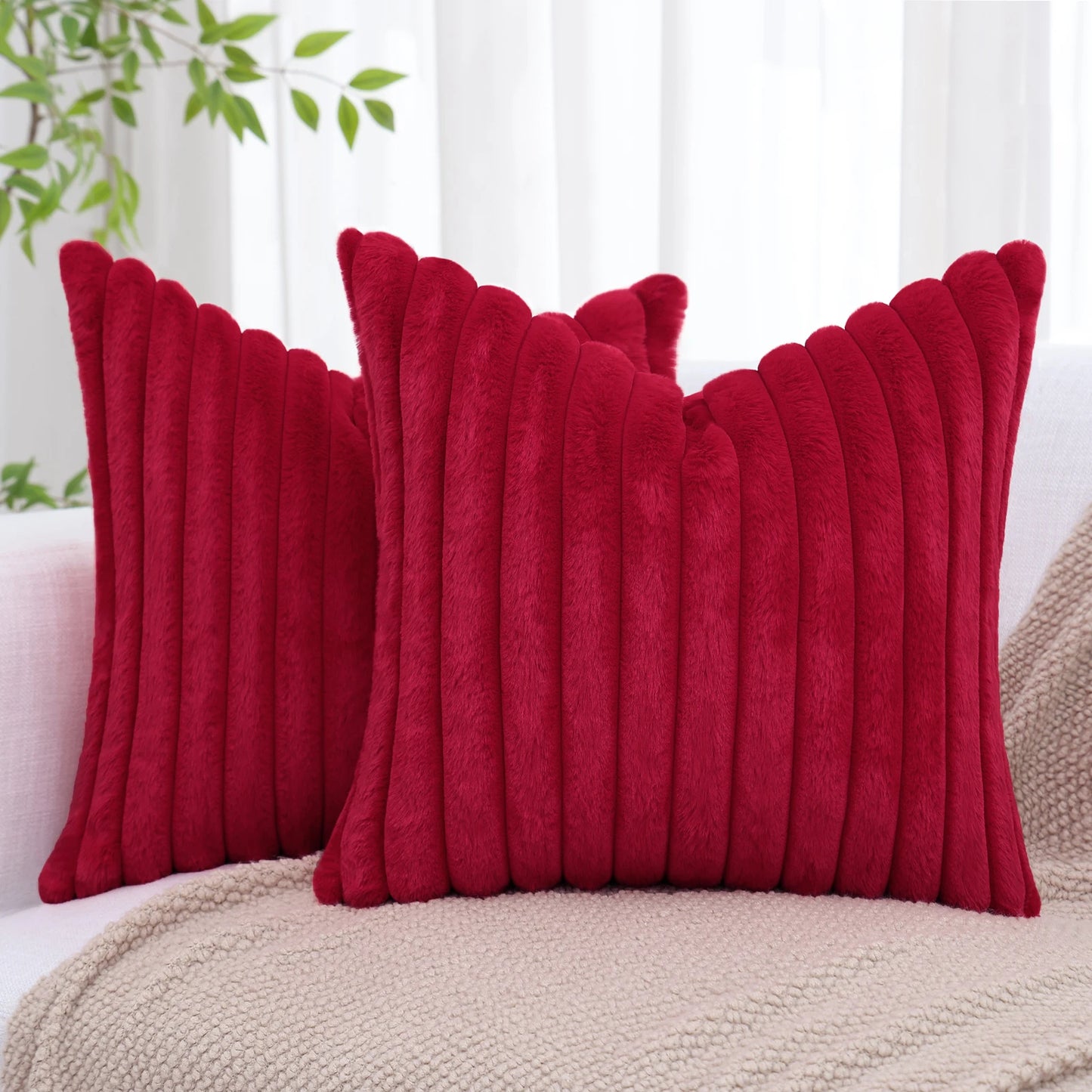Housse de coussin en velours