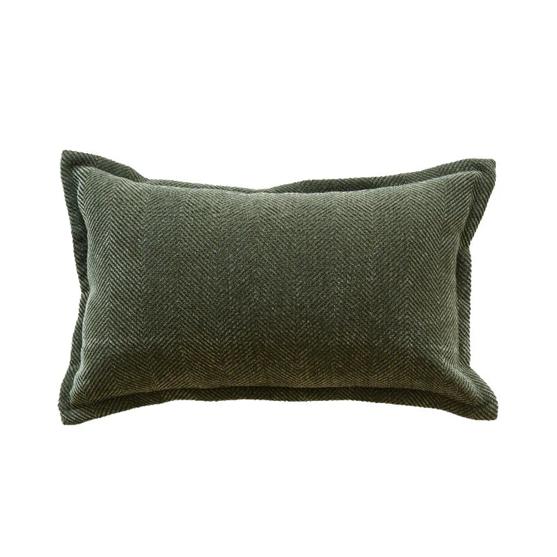 Housse de coussin kaki
