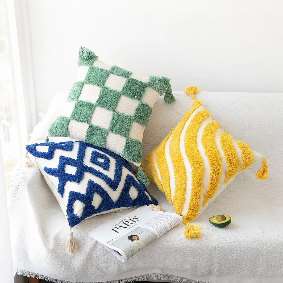 Housse de coussin colorée