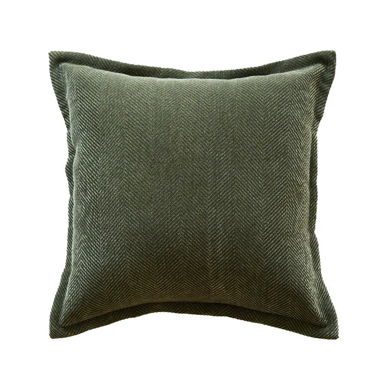 Housse de coussin kaki