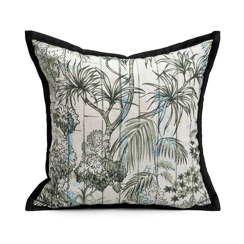 Housse de coussin kaki