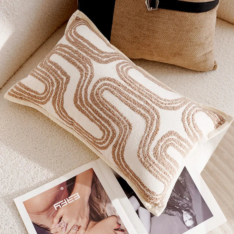 Housse de coussin marron