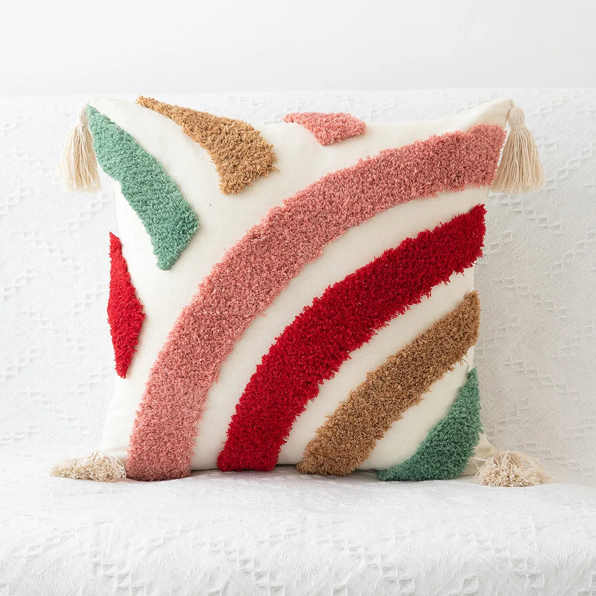Housse de coussin colorée