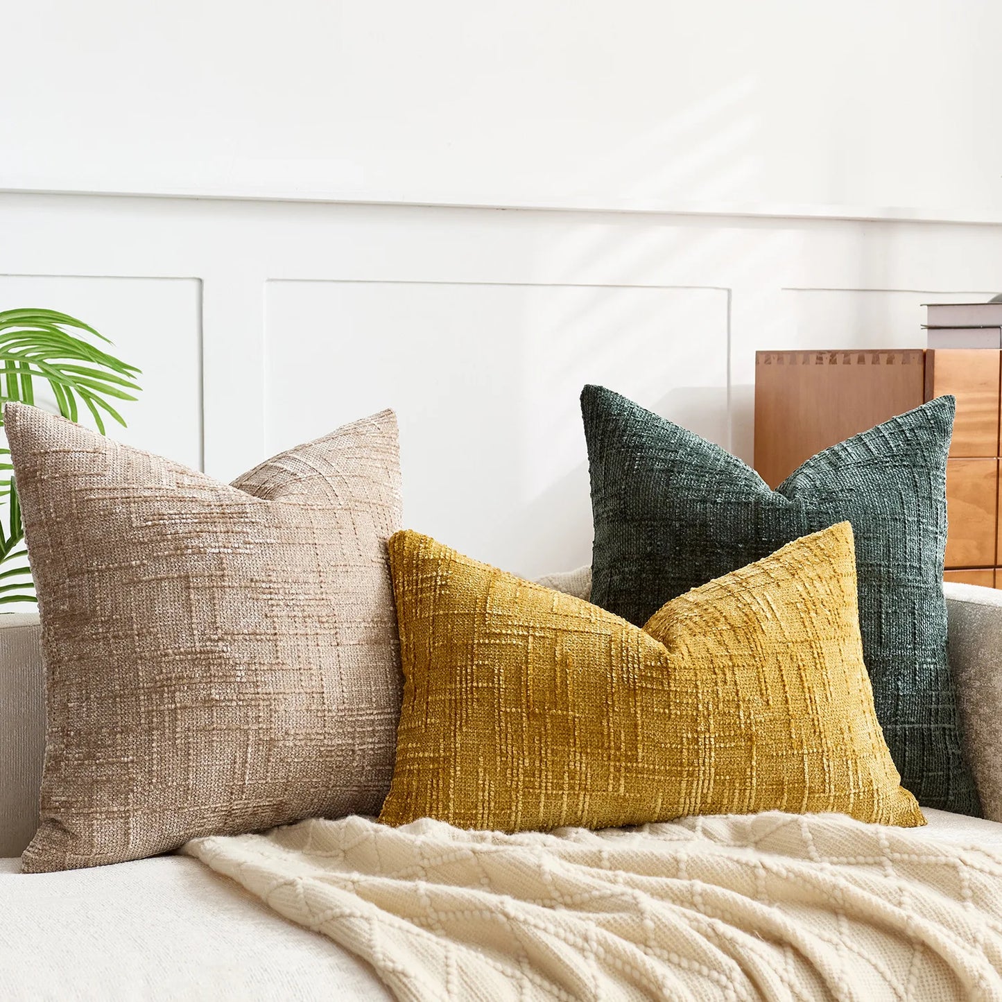 Housse de coussin terracotta