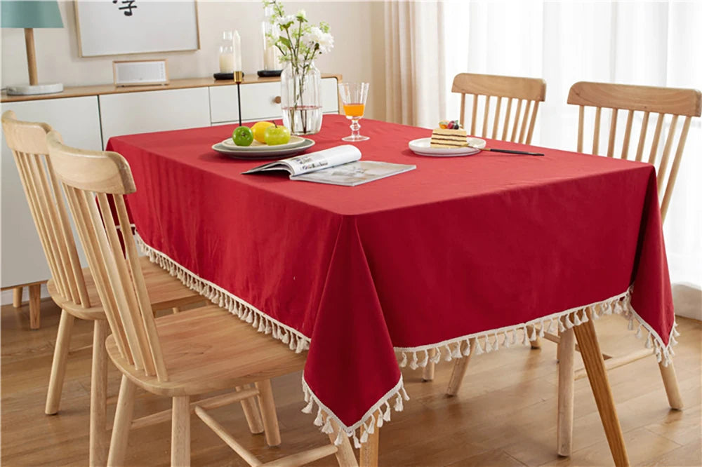 Nappe rouge et blanche