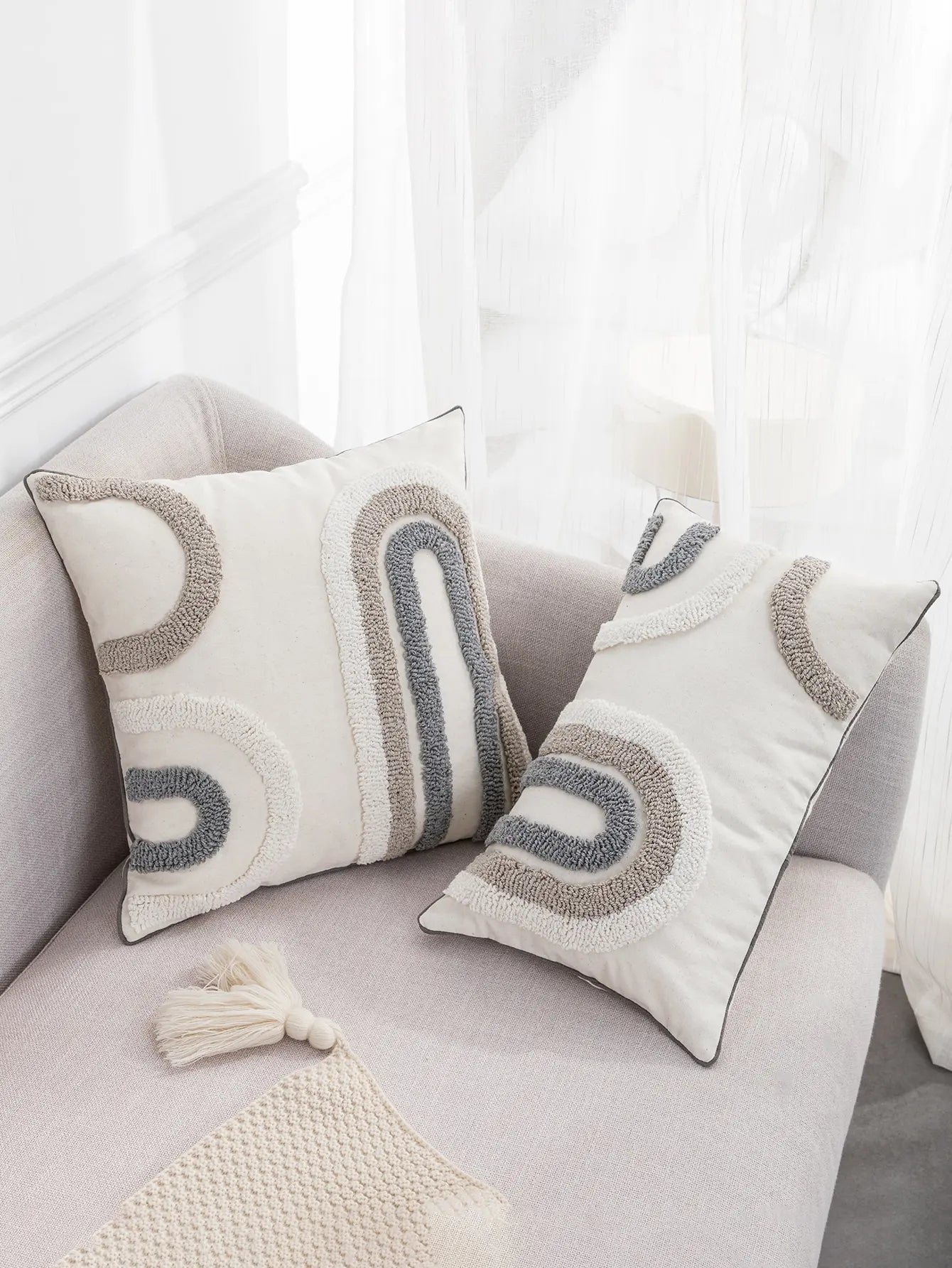 Housse de coussin noir