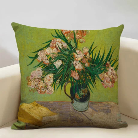 Housse de coussin fleurie