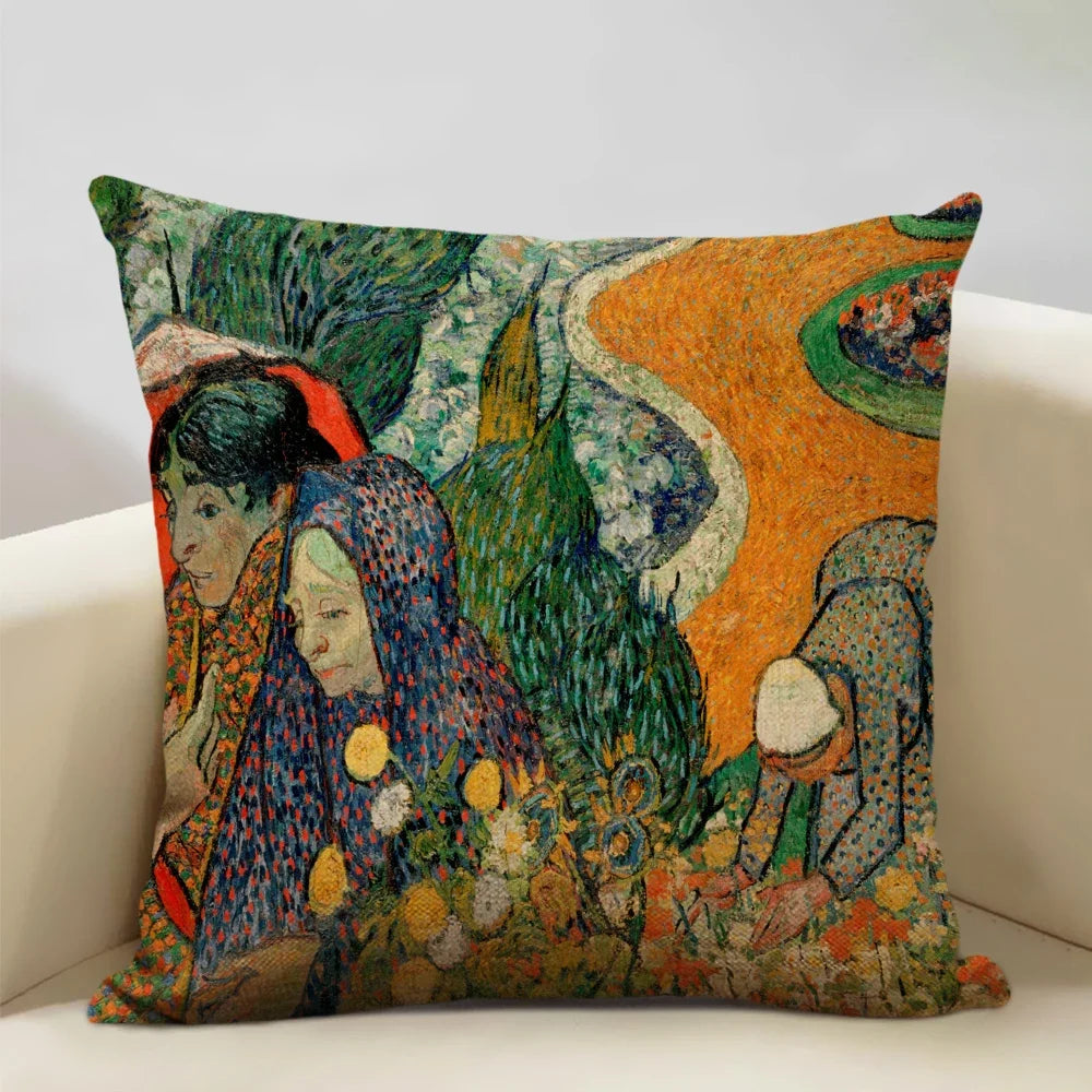 Housse de coussin fleurie