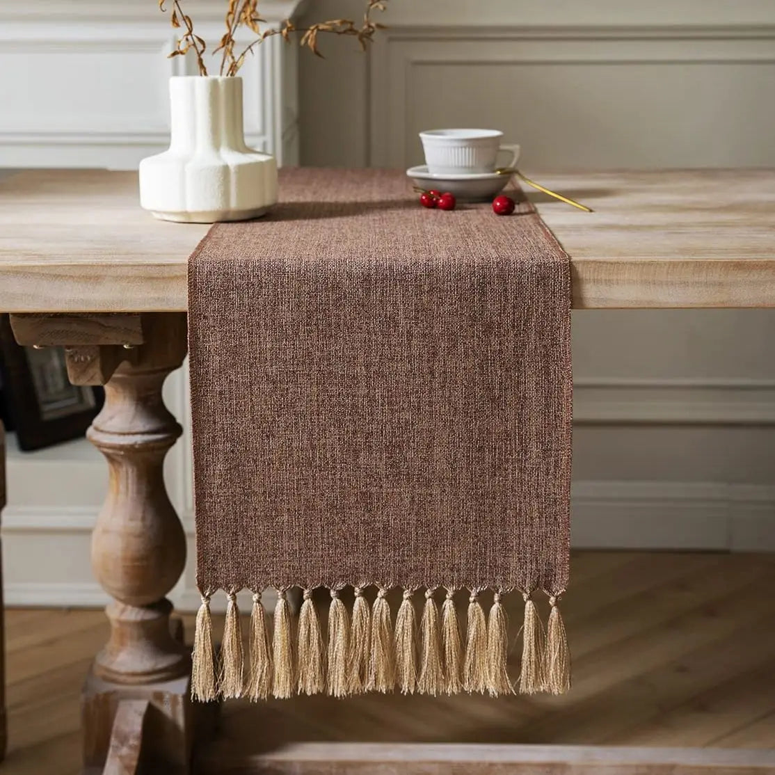 Toile de jute chemin de table