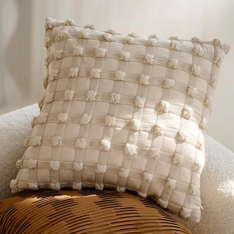 Housse de coussin marron