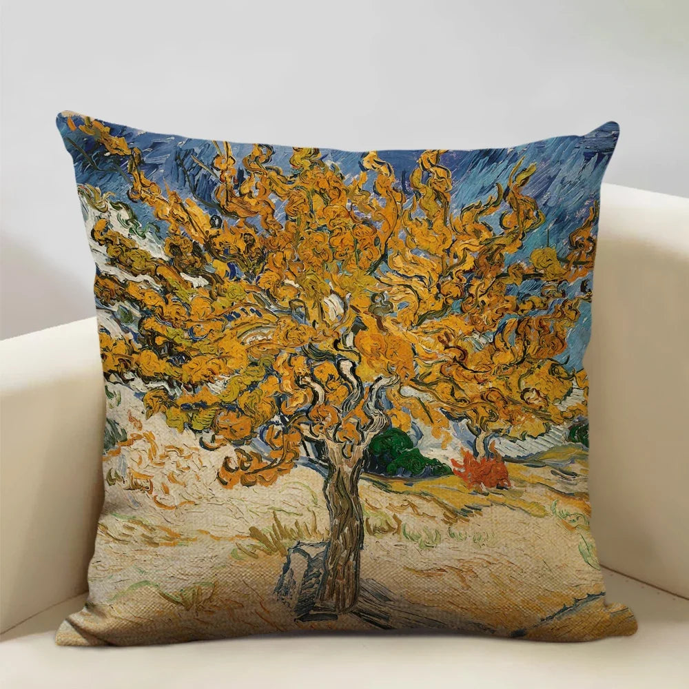 Housse de coussin fleurie
