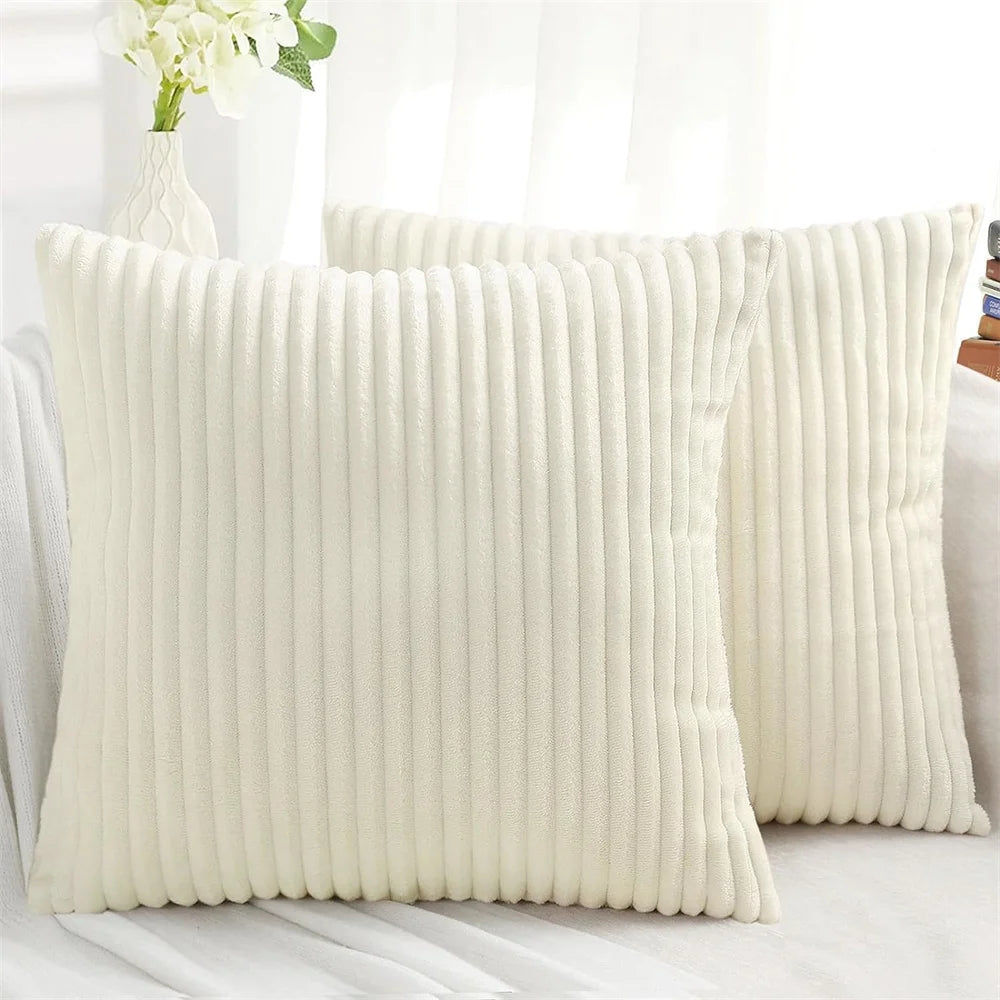 Housse de coussin velours cotelé