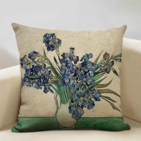 Housse de coussin fleurie