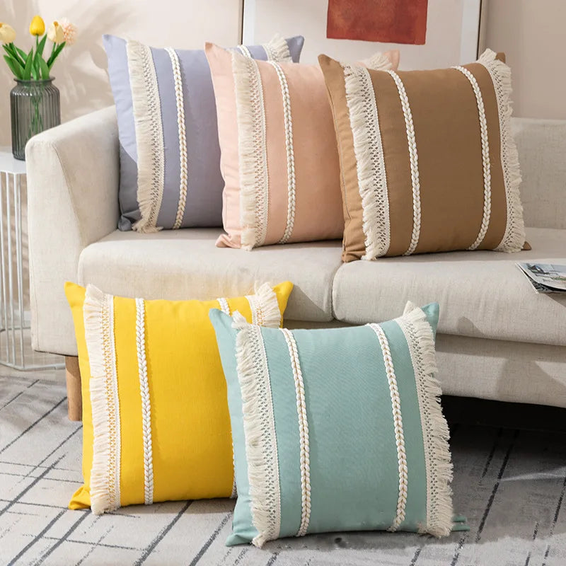 Housse de coussin en lin