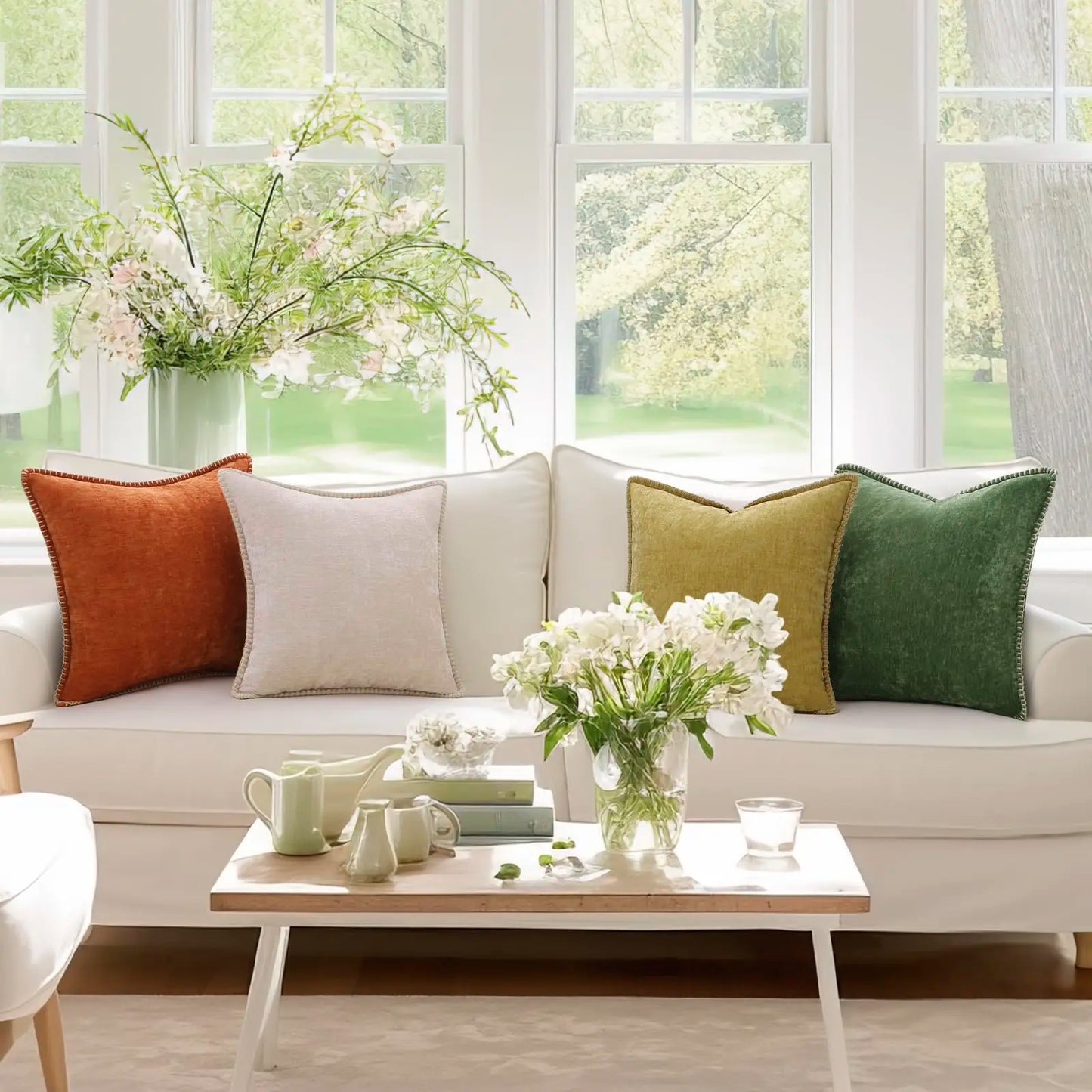 Housse de coussin 60x60 pour canapé