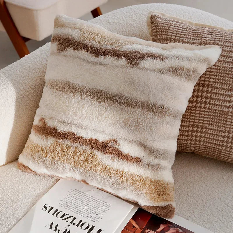 Housse de coussin marron
