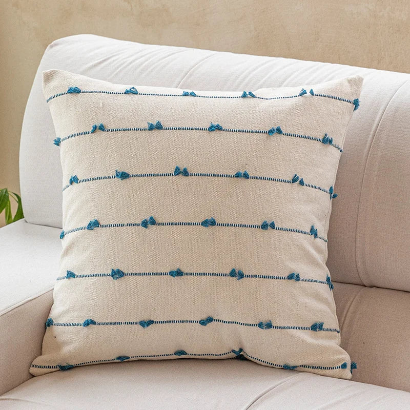 Housse de coussin beige