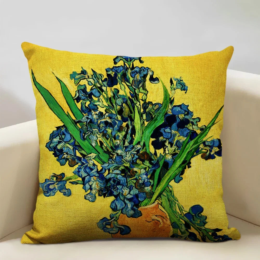 Housse de coussin fleurie
