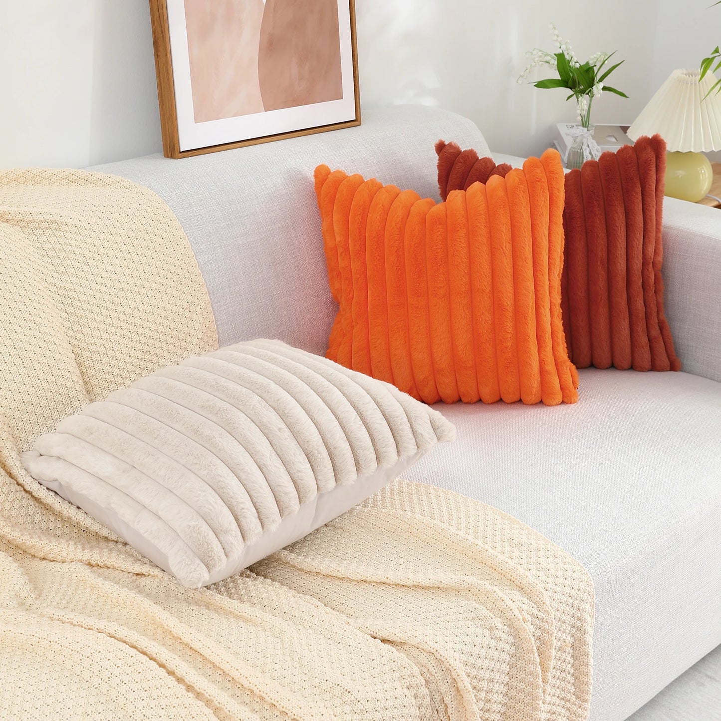 Housse de coussin en velours