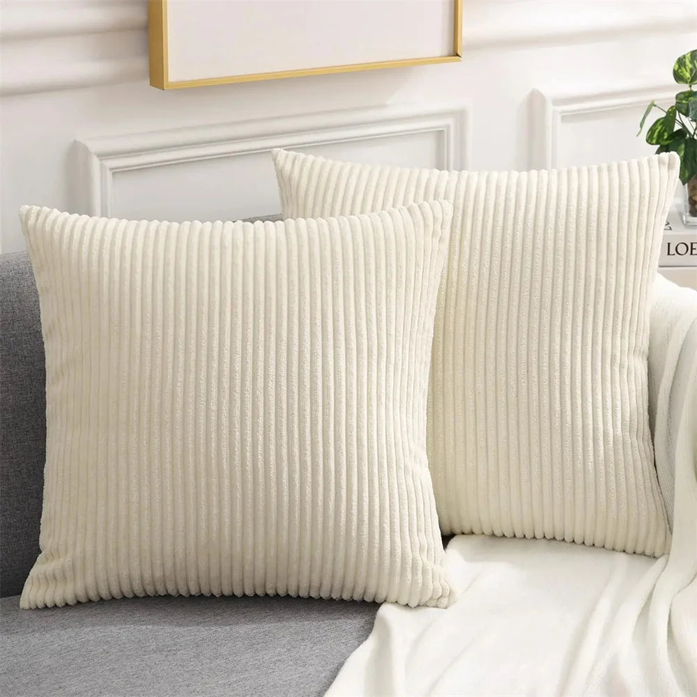 Housse de coussin velours cotelé