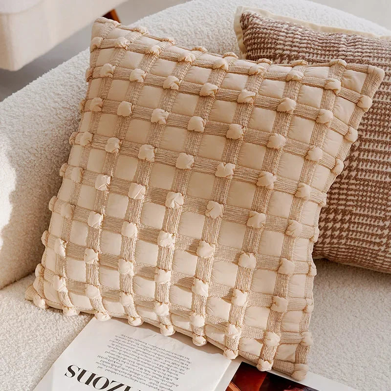 Housse de coussin marron