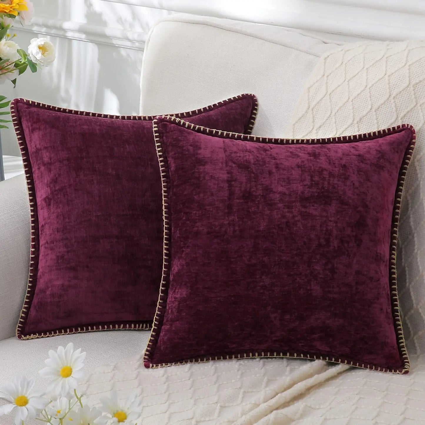 Housse de coussin 60x60 pour canapé