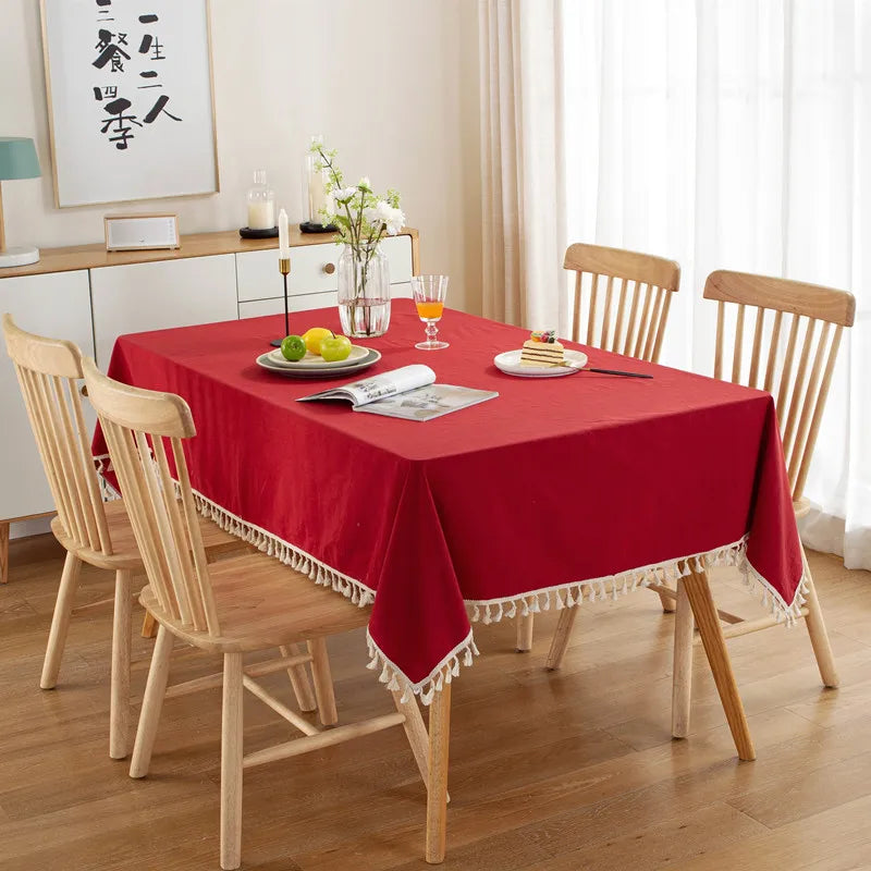 Nappe rouge et blanche